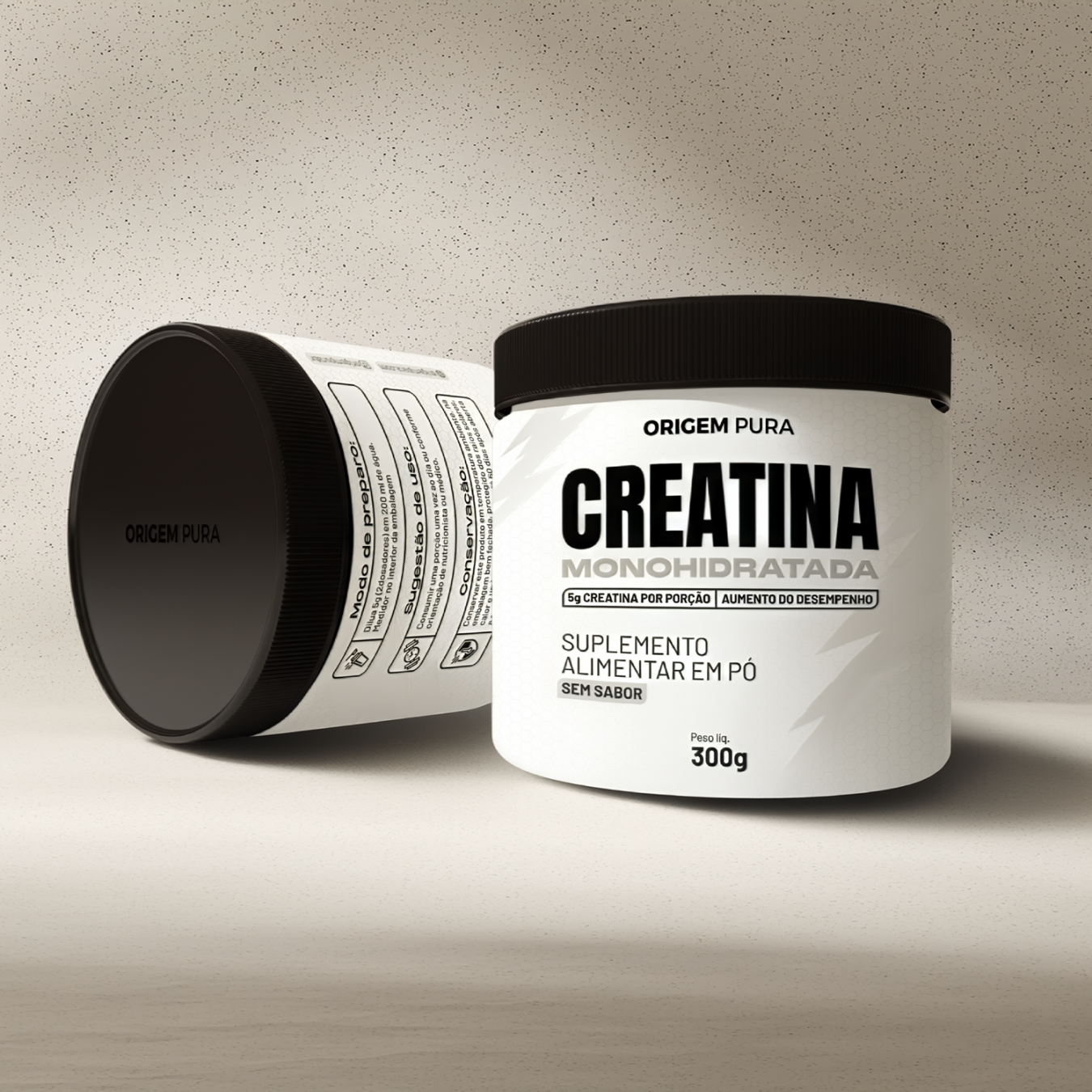 CREATINA MONOHIDRATADA - SEM SABOR 300g - Imagem 3