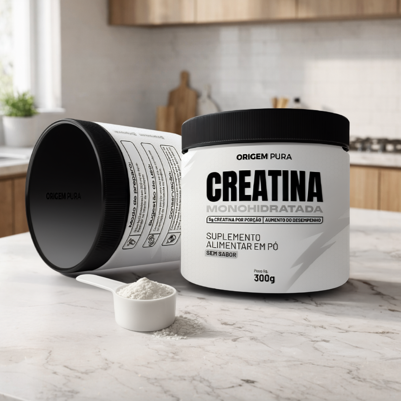 CREATINA MONOHIDRATADA - SEM SABOR 300g - Imagem 2
