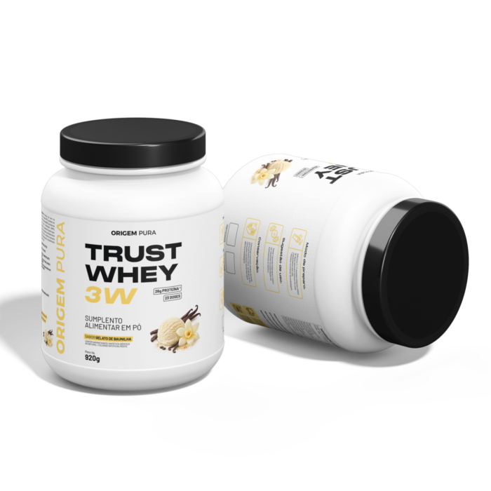 TRUST WHEY 3W - SABOR GELATO DE BAUNILHA 920g
