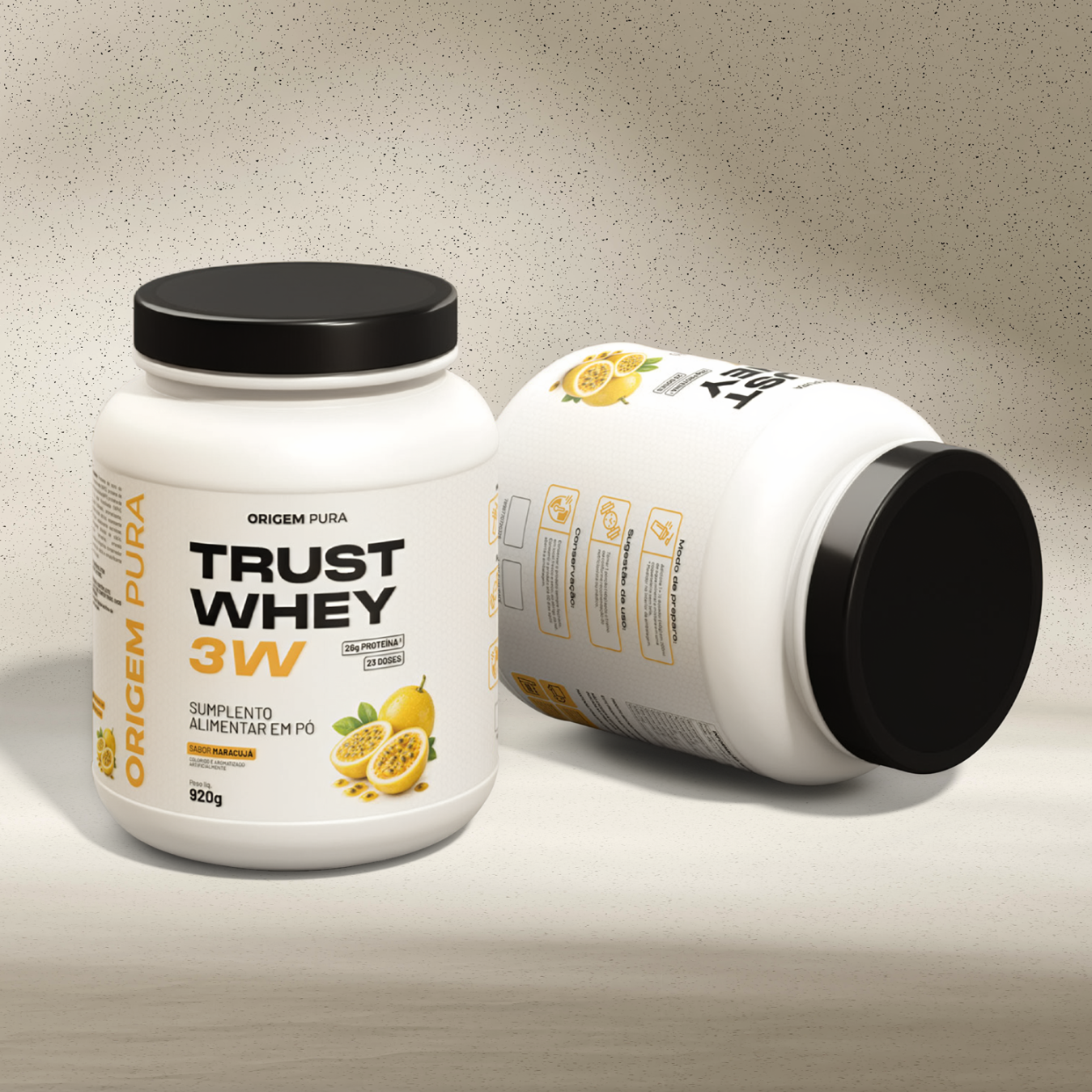 TRUST WHEY 3W - SABOR MARACUJÁ 920g - Imagem 3
