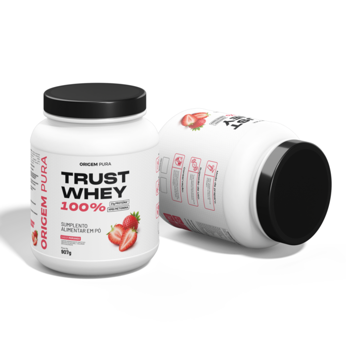 TRUST WHEY 100% - SABOR MORANGO 907g
