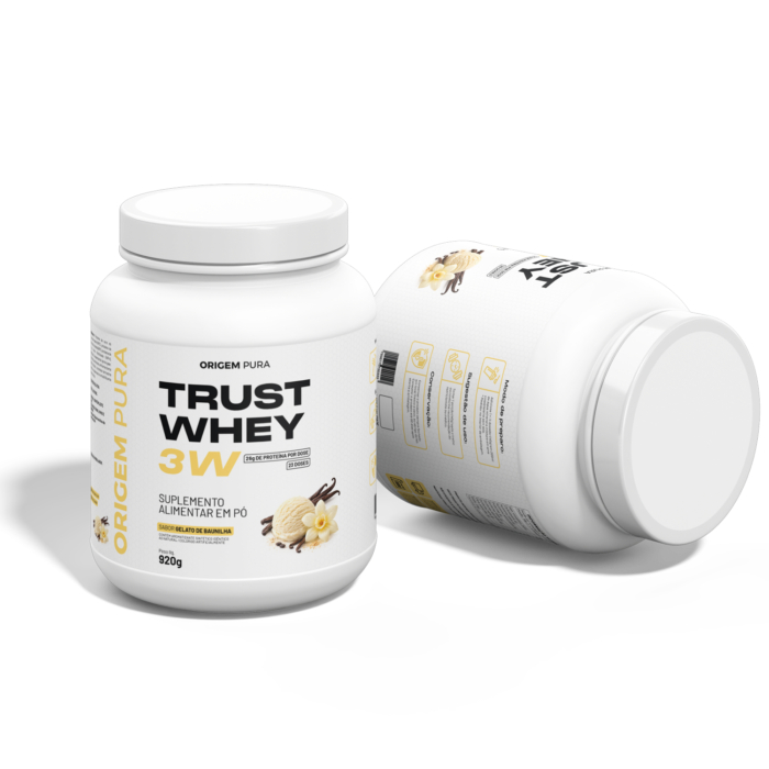 TRUST WHEY 3W - SABOR GELATO DE BAUNILHA 920g